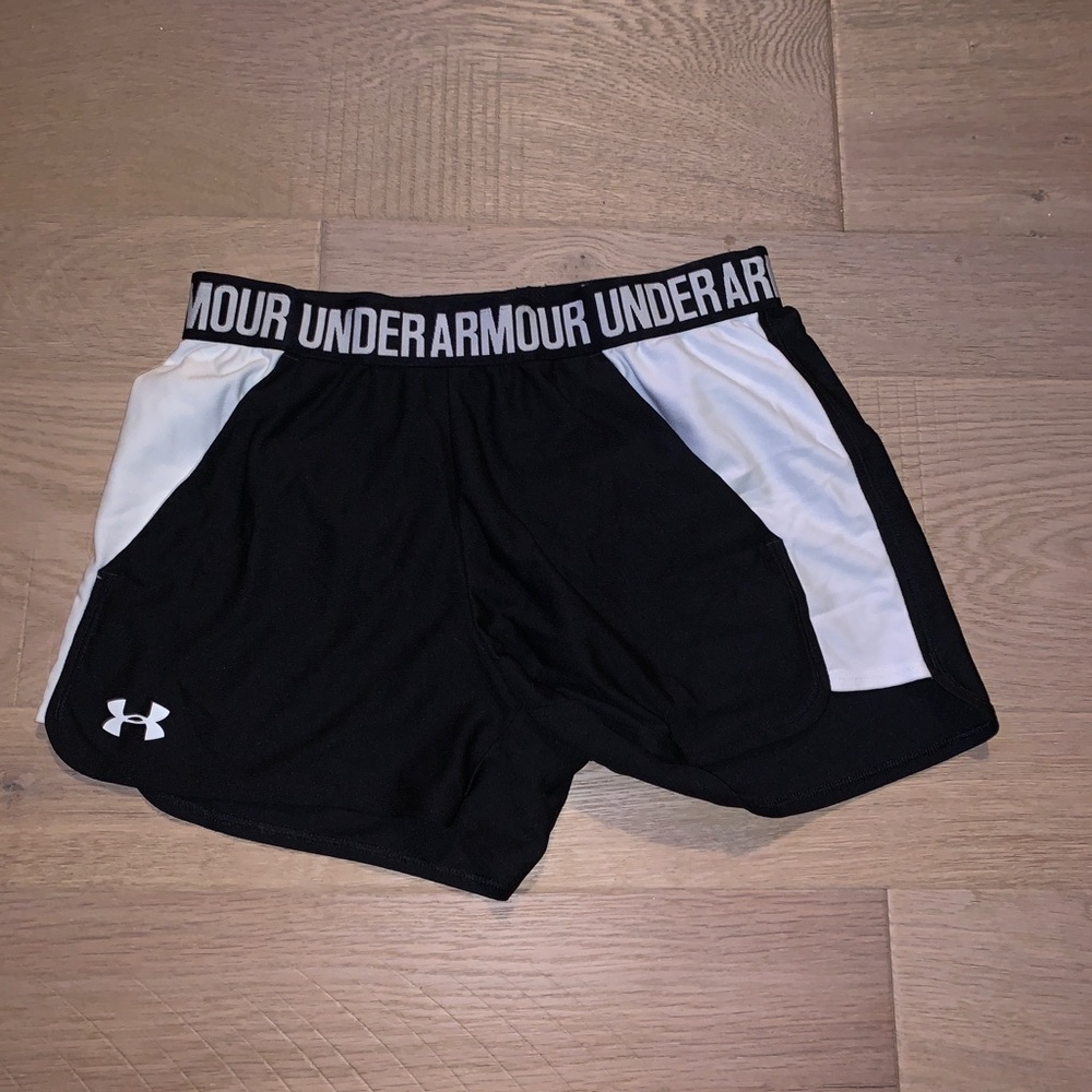 Black and White Under Armour shorts